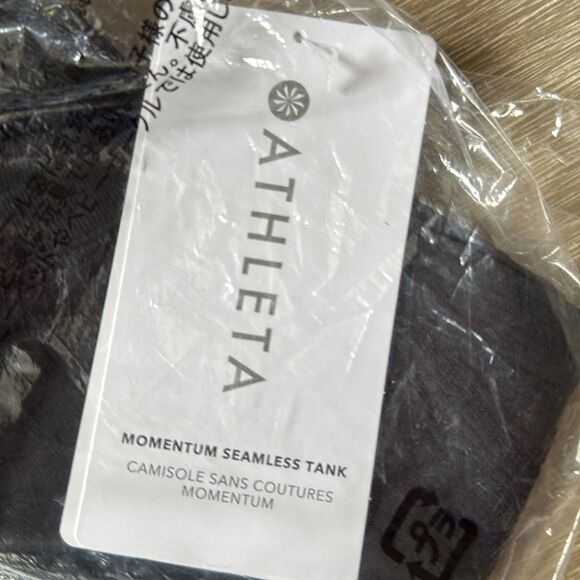 ATHLETA MOMENTUM SEAMLESS TANK BLACK MEDIUM NWT in‎ packaging - Picture 7 of 8